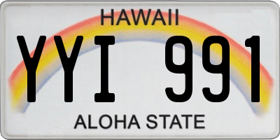 HI license plate YYI991