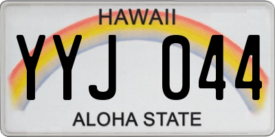 HI license plate YYJ044