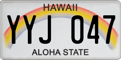 HI license plate YYJ047