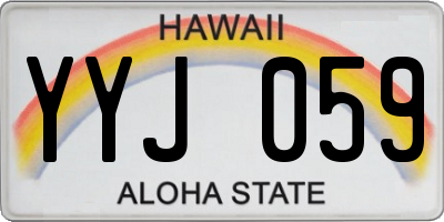 HI license plate YYJ059