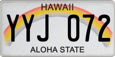 HI license plate YYJ072
