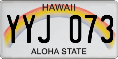 HI license plate YYJ073
