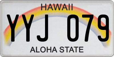 HI license plate YYJ079