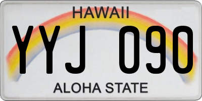 HI license plate YYJ090