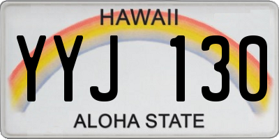 HI license plate YYJ130