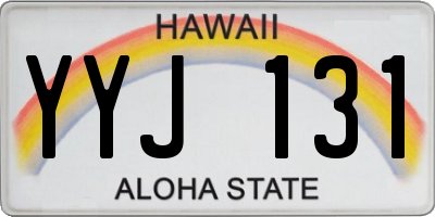 HI license plate YYJ131