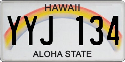 HI license plate YYJ134