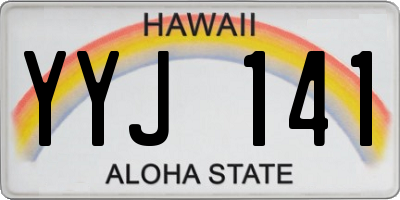 HI license plate YYJ141