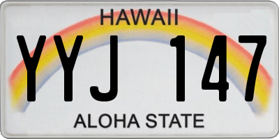 HI license plate YYJ147