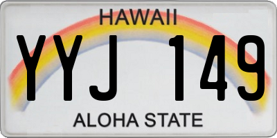 HI license plate YYJ149