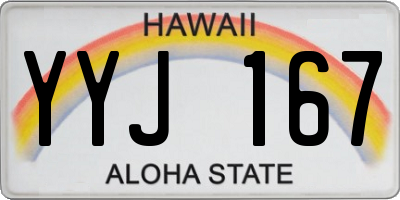 HI license plate YYJ167