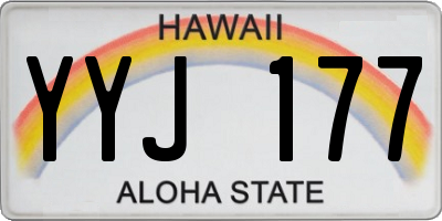 HI license plate YYJ177