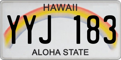 HI license plate YYJ183