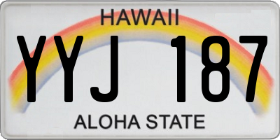 HI license plate YYJ187