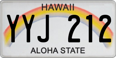 HI license plate YYJ212