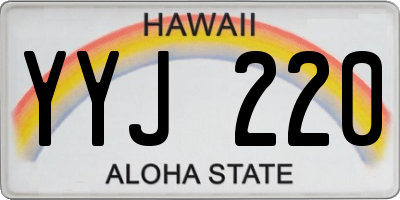 HI license plate YYJ220