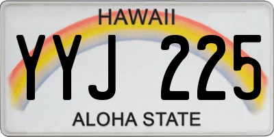 HI license plate YYJ225