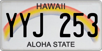 HI license plate YYJ253