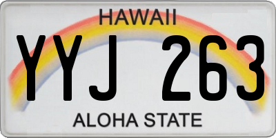 HI license plate YYJ263