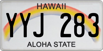 HI license plate YYJ283