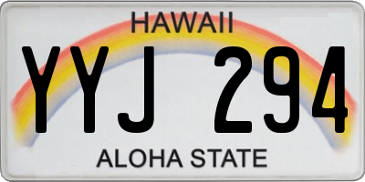HI license plate YYJ294