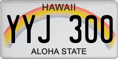 HI license plate YYJ300