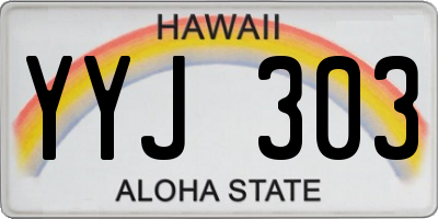 HI license plate YYJ303