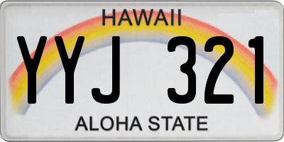 HI license plate YYJ321