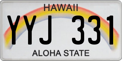 HI license plate YYJ331