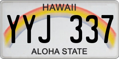 HI license plate YYJ337