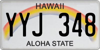 HI license plate YYJ348