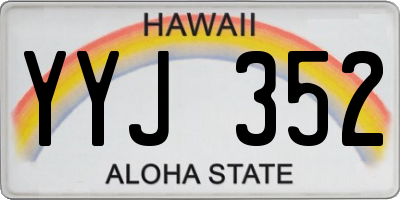 HI license plate YYJ352