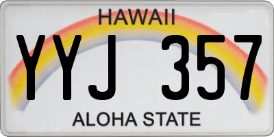HI license plate YYJ357