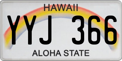 HI license plate YYJ366