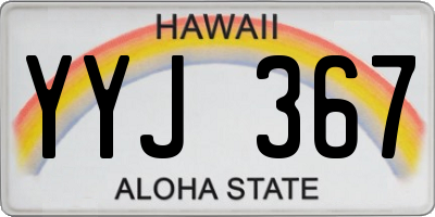 HI license plate YYJ367
