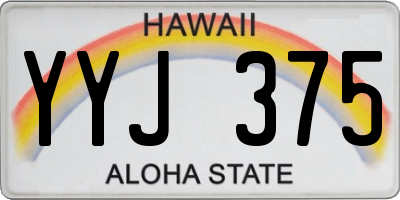 HI license plate YYJ375