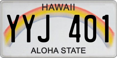 HI license plate YYJ401