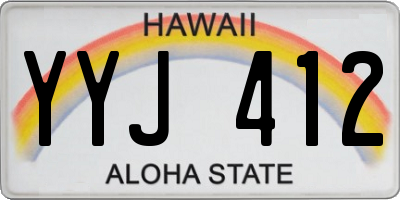 HI license plate YYJ412