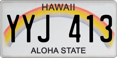 HI license plate YYJ413