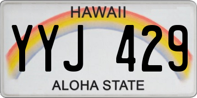 HI license plate YYJ429