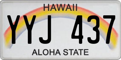 HI license plate YYJ437