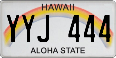 HI license plate YYJ444