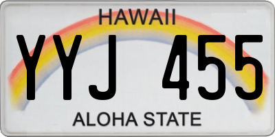 HI license plate YYJ455