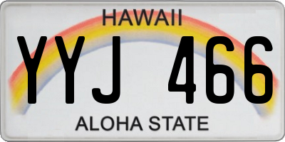 HI license plate YYJ466