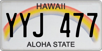HI license plate YYJ477