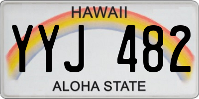 HI license plate YYJ482