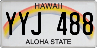 HI license plate YYJ488