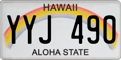 HI license plate YYJ490