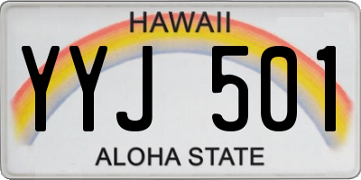 HI license plate YYJ501