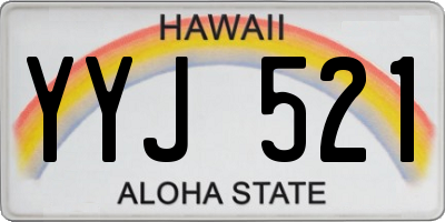 HI license plate YYJ521